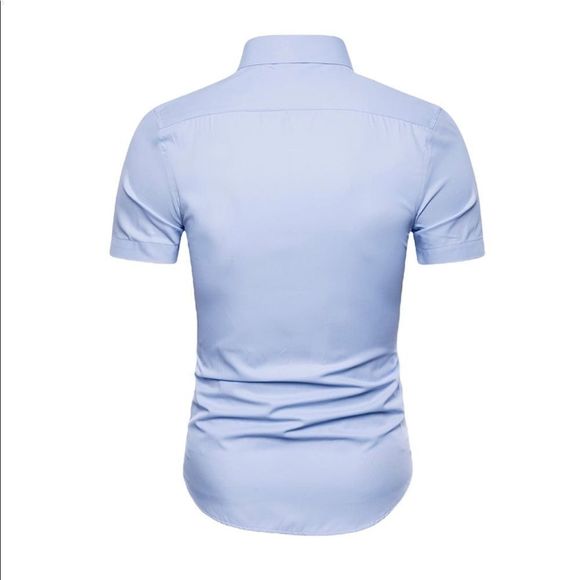 NWT LOCALMODE Large Mens Regular Fit Button Down Short Sleeve Shirt - Picture 3 of 6